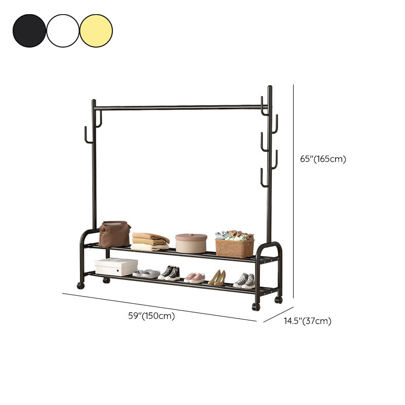 Modern Coat Rack Hanging Rail Storage Shelving and Hooks Coat Hanger Clearhalo 'Entry & Mudroom Furniture' 'furn' 'furn_hall_tree_coat_racks' 'Furniture' 'Hall Trees & Coat Racks' 'hall_tree_coat_racks' 6590557