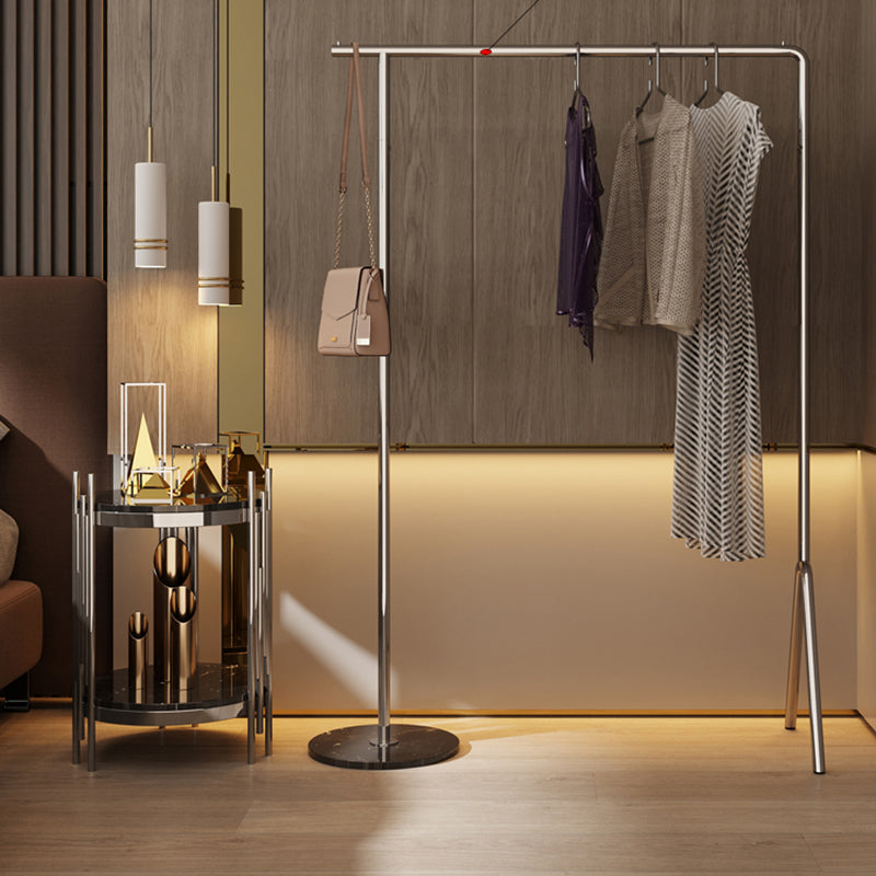 Contemporary Plain Clothes Hanger Free Standing Metal Coat Rack Clearhalo 'Entry & Mudroom Furniture' 'furn' 'furn_hall_tree_coat_racks' 'Furniture' 'Hall Trees & Coat Racks' 'hall_tree_coat_racks' 6590562