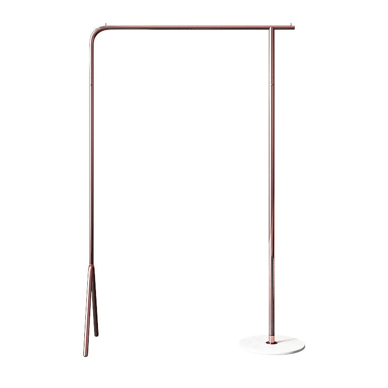Contemporary Plain Clothes Hanger Free Standing Metal Coat Rack 49.2"L x 15"W x 59.1"H Pink Clearhalo 'Entry & Mudroom Furniture' 'furn' 'furn_hall_tree_coat_racks' 'Furniture' 'Hall Trees & Coat Racks' 'hall_tree_coat_racks' 6590568