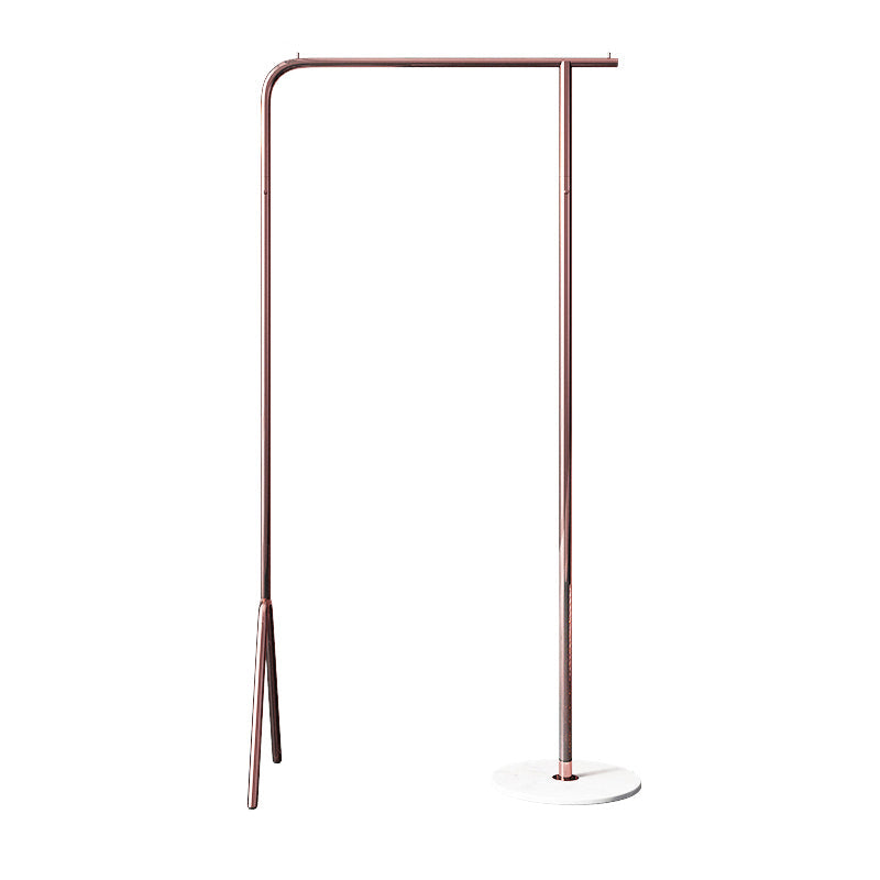 Contemporary Plain Clothes Hanger Free Standing Metal Coat Rack 33.5"L x 15"W x 59.1"H Pink Clearhalo 'Entry & Mudroom Furniture' 'furn' 'furn_hall_tree_coat_racks' 'Furniture' 'Hall Trees & Coat Racks' 'hall_tree_coat_racks' 6590571