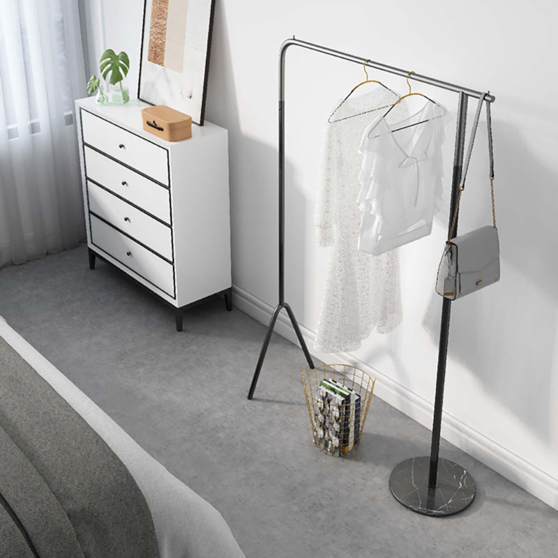 Contemporary Plain Clothes Hanger Free Standing Metal Coat Rack Clearhalo 'Entry & Mudroom Furniture' 'furn' 'furn_hall_tree_coat_racks' 'Furniture' 'Hall Trees & Coat Racks' 'hall_tree_coat_racks' 6590576