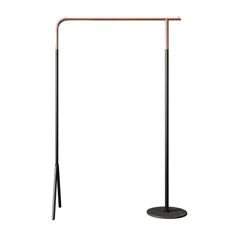 Contemporary Plain Clothes Hanger Free Standing Metal Coat Rack 49.2"L x 15"W x 59.1"H Pink Black Clearhalo 'Entry & Mudroom Furniture' 'furn' 'furn_hall_tree_coat_racks' 'Furniture' 'Hall Trees & Coat Racks' 'hall_tree_coat_racks' 6590583