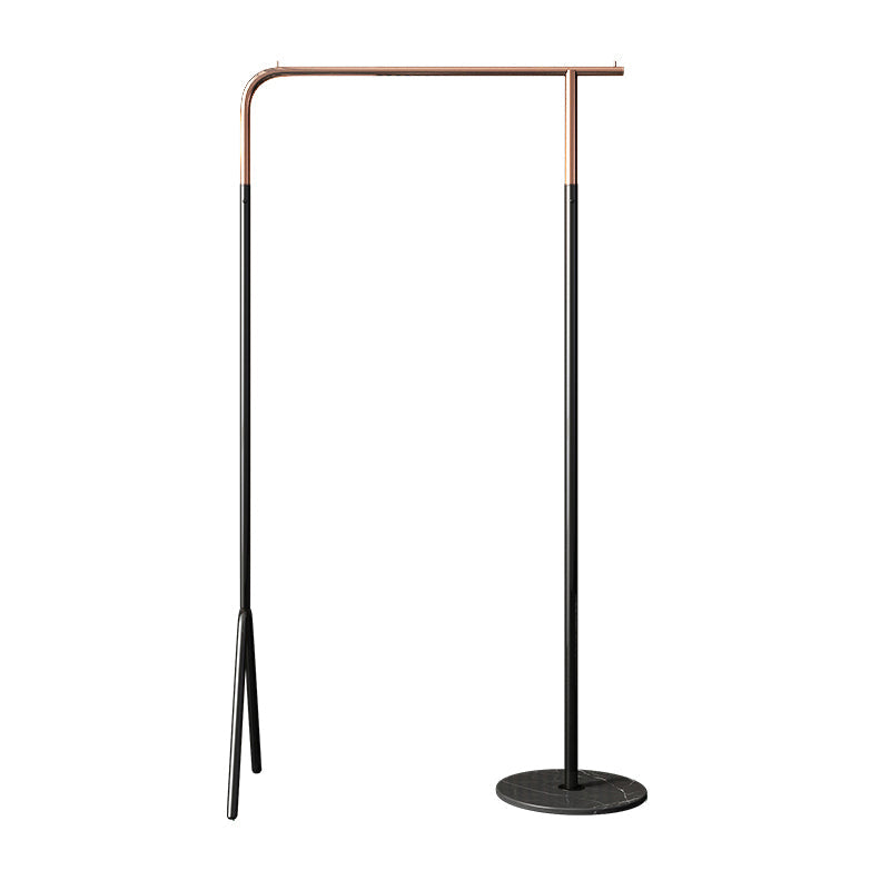 Contemporary Plain Clothes Hanger Free Standing Metal Coat Rack 33.5"L x 15"W x 59.1"H Pink Black Clearhalo 'Entry & Mudroom Furniture' 'furn' 'furn_hall_tree_coat_racks' 'Furniture' 'Hall Trees & Coat Racks' 'hall_tree_coat_racks' 6590584