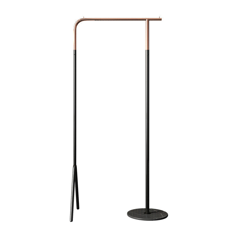 Contemporary Plain Clothes Hanger Free Standing Metal Coat Rack 25.6"L x 15"W x 59.1"H Pink Black Clearhalo 'Entry & Mudroom Furniture' 'furn' 'furn_hall_tree_coat_racks' 'Furniture' 'Hall Trees & Coat Racks' 'hall_tree_coat_racks' 6590585
