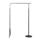Contemporary Plain Clothes Hanger Free Standing Metal Coat Rack 49.2"L x 15"W x 59.1"H Silver Black Clearhalo 'Entry & Mudroom Furniture' 'furn' 'furn_hall_tree_coat_racks' 'Furniture' 'Hall Trees & Coat Racks' 'hall_tree_coat_racks' 6590586
