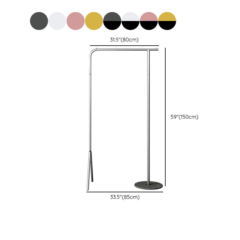 Contemporary Plain Clothes Hanger Free Standing Metal Coat Rack Clearhalo 'Entry & Mudroom Furniture' 'furn' 'furn_hall_tree_coat_racks' 'Furniture' 'Hall Trees & Coat Racks' 'hall_tree_coat_racks' 6590593