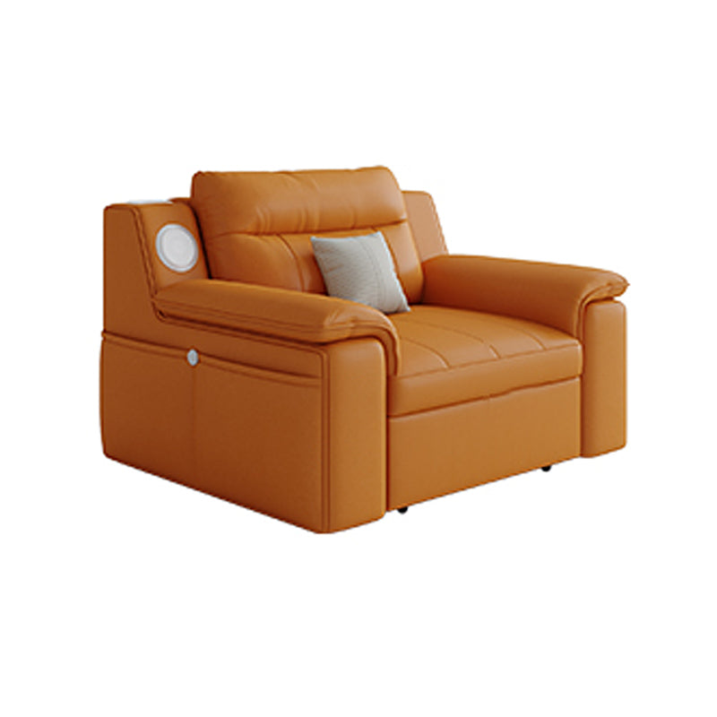 32" Wide Contemporary Futon Sofa Bed Orange Pillow Back Sleeper Sofa 51"L x 33"W x 29"H Clearhalo 'furn' 'furn_futons' 'Furniture' 'Futons & Daybeds' 'Futons' 'Living Room Furniture' 6590880