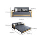 33" Wide Glam Futon Sofa Bed Gray Leather Futon Sleeper Sofa