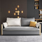 31" Wide Glam Futon Sofa Bed Gray Futon Sleeper Sofa with Storage