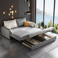 31" Wide Glam Futon Sofa Bed Gray Futon Sleeper Sofa with Storage