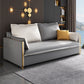 31" Wide Glam Futon Sofa Bed Gray Futon Sleeper Sofa with Storage