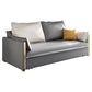 31" Wide Glam Futon Sofa Bed Gray Futon Sleeper Sofa with Storage