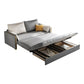 31" Wide Glam Futon Sofa Bed Gray Futon Sleeper Sofa with Storage