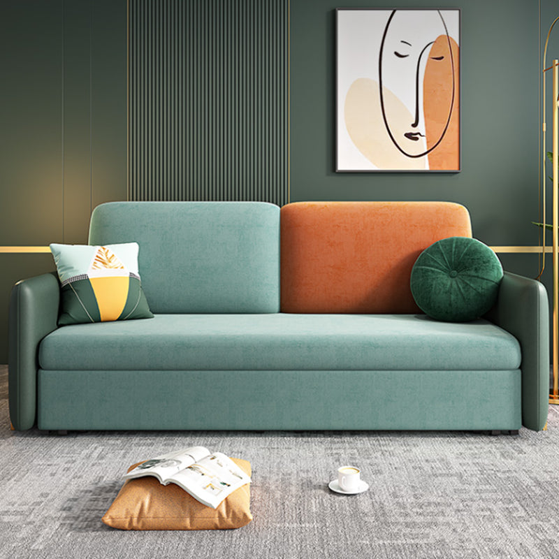 34 "幅のグラム布団ソファベッドグリーン布団スリーパーソファストレージ付き