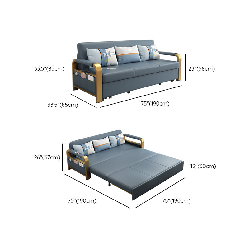 枕が含まれていました布団ソファベッドスクエアアームアーム布団スリーパーソファ