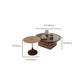 Zeitgenössischer Couchtisch, runder Kaffee-Cocktailtisch aus Holz