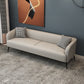 Stain Resistant Faux Leather Sofa Tuxedo Arm Sofa for Living Room Cream Gray Leather Clearhalo 'furn' 'furn_sofas' 'Furniture' 'Living Room Furniture' 'Sofa' 'sofas' 6591102
