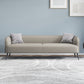 Stain Resistant Faux Leather Sofa Tuxedo Arm Sofa for Living Room Cream Gray Faux Leather Clearhalo 'furn' 'furn_sofas' 'Furniture' 'Living Room Furniture' 'Sofa' 'sofas' 6591111