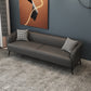 Stain Resistant Faux Leather Sofa Tuxedo Arm Sofa for Living Room Dark Gray Leather Clearhalo 'furn' 'furn_sofas' 'Furniture' 'Living Room Furniture' 'Sofa' 'sofas' 6591114