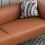 Stain Resistant Faux Leather Sofa Tuxedo Arm Sofa for Living Room Clearhalo 'furn' 'furn_sofas' 'Furniture' 'Living Room Furniture' 'Sofa' 'sofas' 6591117