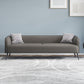 Stain Resistant Faux Leather Sofa Tuxedo Arm Sofa for Living Room Grey Faux Leather Clearhalo 'furn' 'furn_sofas' 'Furniture' 'Living Room Furniture' 'Sofa' 'sofas' 6591118
