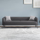 Stain Resistant Faux Leather Sofa Tuxedo Arm Sofa for Living Room Dark Gray Faux Leather Clearhalo 'furn' 'furn_sofas' 'Furniture' 'Living Room Furniture' 'Sofa' 'sofas' 6591120