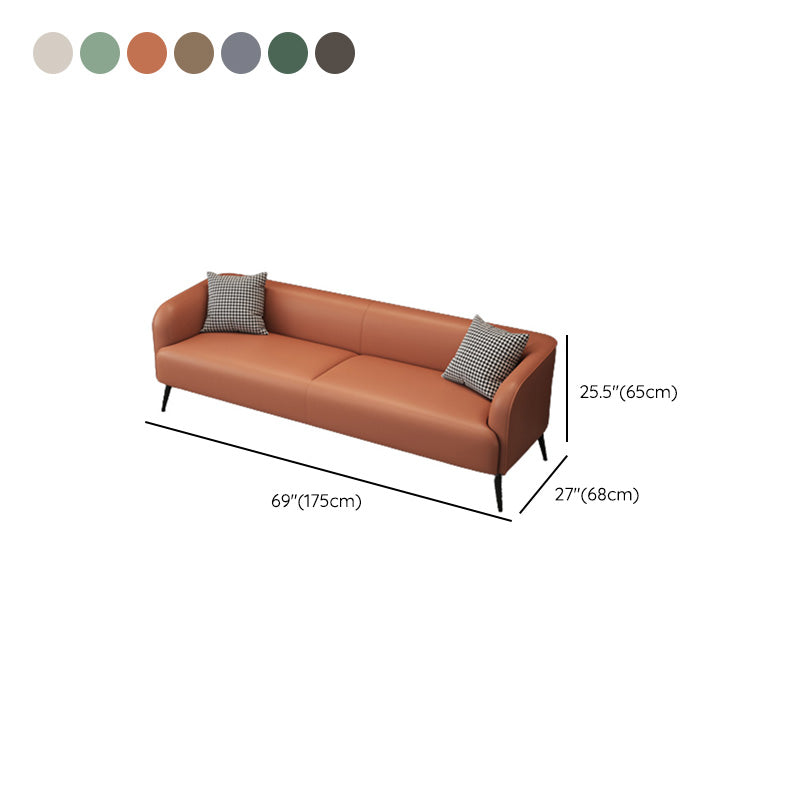 Stain Resistant Faux Leather Sofa Tuxedo Arm Sofa for Living Room Clearhalo 'furn' 'furn_sofas' 'Furniture' 'Living Room Furniture' 'Sofa' 'sofas' 6591124
