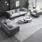 Pillow Top Arm Sofa with Pillows Seating Contemporary in Gray