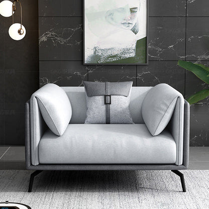 Pillow Top Arm Sofa with Pillows Seating Contemporary in Gray