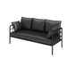 Industrial Tuxedo Arm Sofa with Pillows Seating Leather and Metal