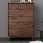 Mid-Century Modern Walnut Chest with 5 Drawers Rectangle Chest Clearhalo 'Cabinets & Chests' 'cabinets_chests' 'furn' 'furn_cabinets_chests' 'Furniture' 'Living Room Furniture' 6591197