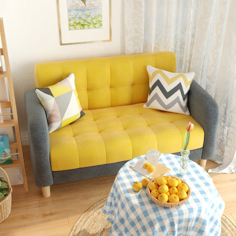 27,55 "High Square ARM SOFA SAFA CHENILLE avec biscuit pour appartement