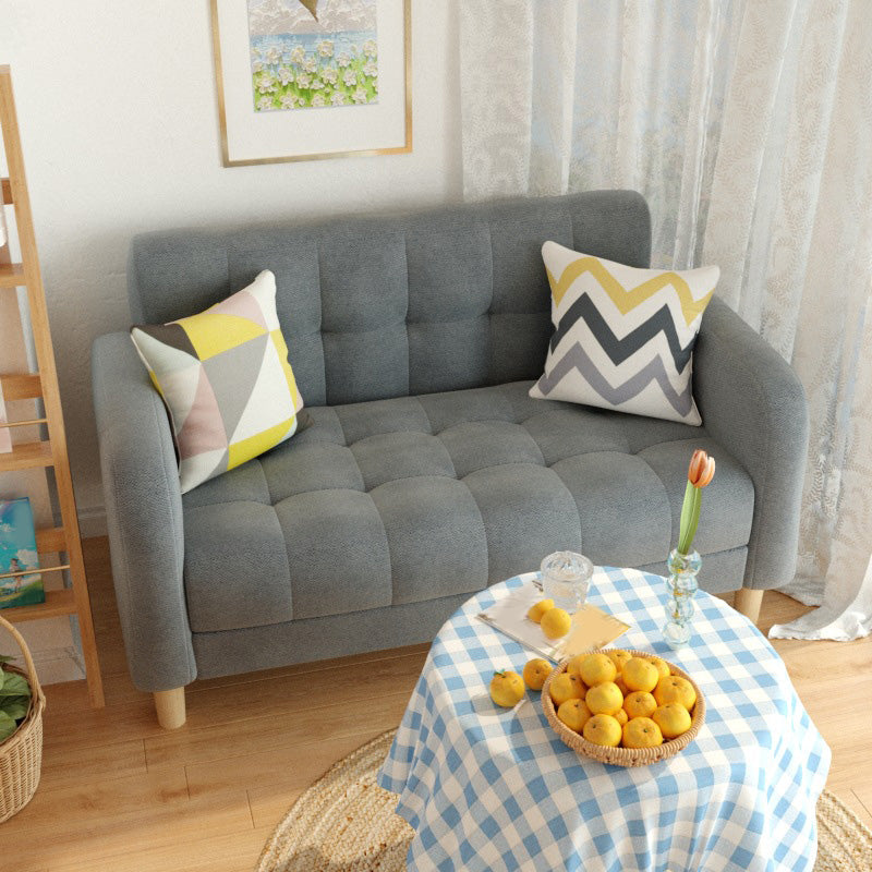 27.55 "ハイスクエアアームソファシェニールソファとビスケットバックアパートメント