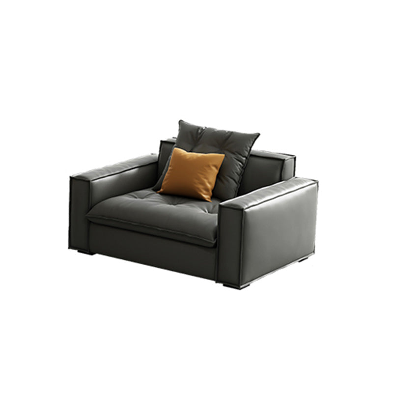 Mitte des Jahrhunderts moderne Sitzgelegenheiten mit Kissen Sofa Smoking Arm in Grau