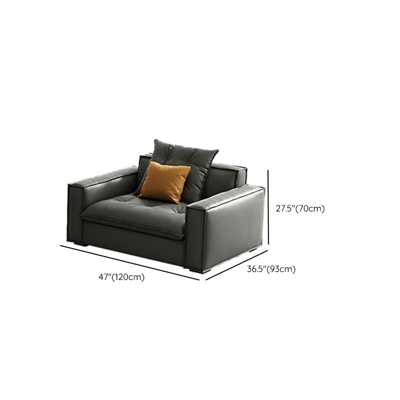 Mitte des Jahrhunderts moderne Sitzgelegenheiten mit Kissen Sofa Smoking Arm in Grau