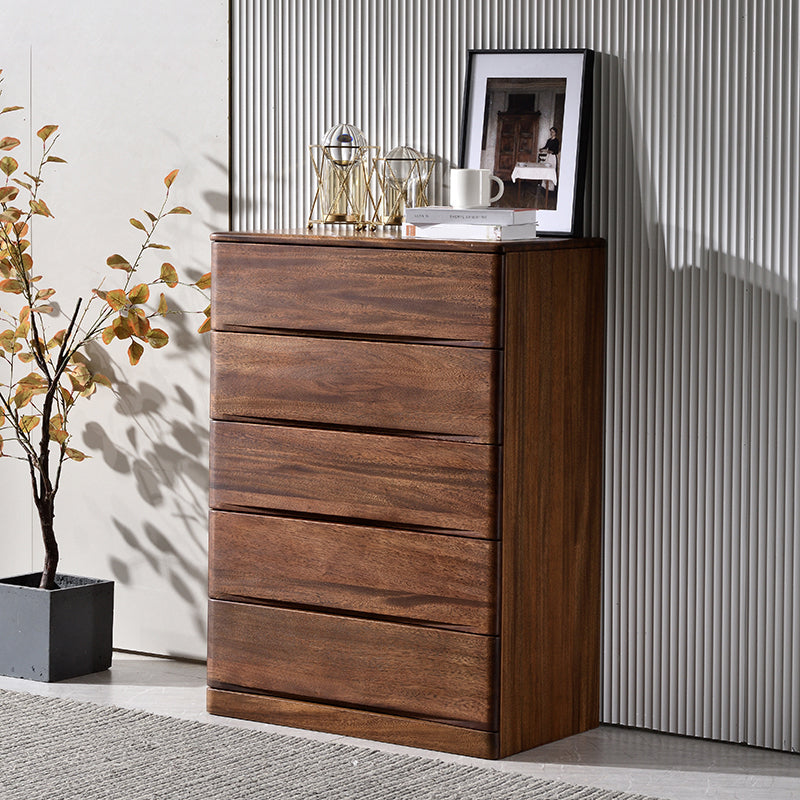 Mid-Century Modern Accent Chest with 5 Drawers Rectangle Chest Clearhalo 'Cabinets & Chests' 'cabinets_chests' 'furn' 'furn_cabinets_chests' 'Furniture' 'Living Room Furniture' 6591283