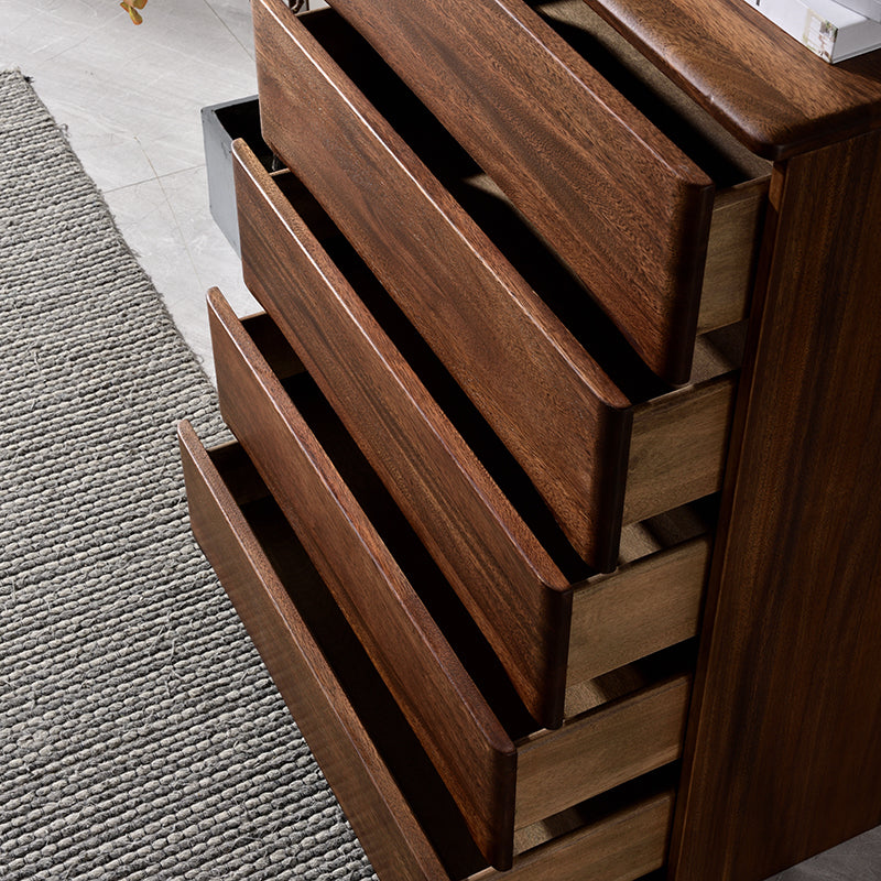 Mid-Century Modern Accent Chest with 5 Drawers Rectangle Chest Clearhalo 'Cabinets & Chests' 'cabinets_chests' 'furn' 'furn_cabinets_chests' 'Furniture' 'Living Room Furniture' 6591288