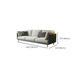 Contemporary Faux Leather Sofa with Pillows Back and Pillow Top Arm Clearhalo 'furn' 'furn_sofas' 'Furniture' 'Living Room Furniture' 'Sofa' 'sofas' 6591339