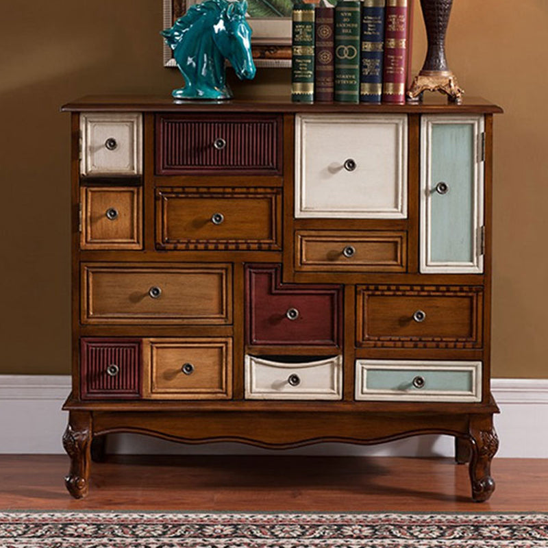 Industrial Painted Accent Cabinet with Drawers Solid Wood Chest Clearhalo 'Cabinets & Chests' 'cabinets_chests' 'furn' 'furn_cabinets_chests' 'Furniture' 'Living Room Furniture' 6591343