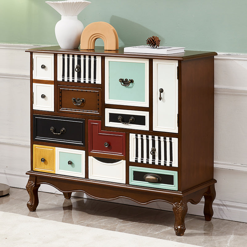 Industrial Painted Accent Cabinet with Drawers Solid Wood Chest Clearhalo 'Cabinets & Chests' 'cabinets_chests' 'furn' 'furn_cabinets_chests' 'Furniture' 'Living Room Furniture' 6591346
