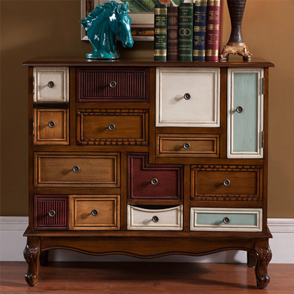 Industrial Painted Accent Cabinet with Drawers Solid Wood Chest Clearhalo 'Cabinets & Chests' 'cabinets_chests' 'furn' 'furn_cabinets_chests' 'Furniture' 'Living Room Furniture' 6591349