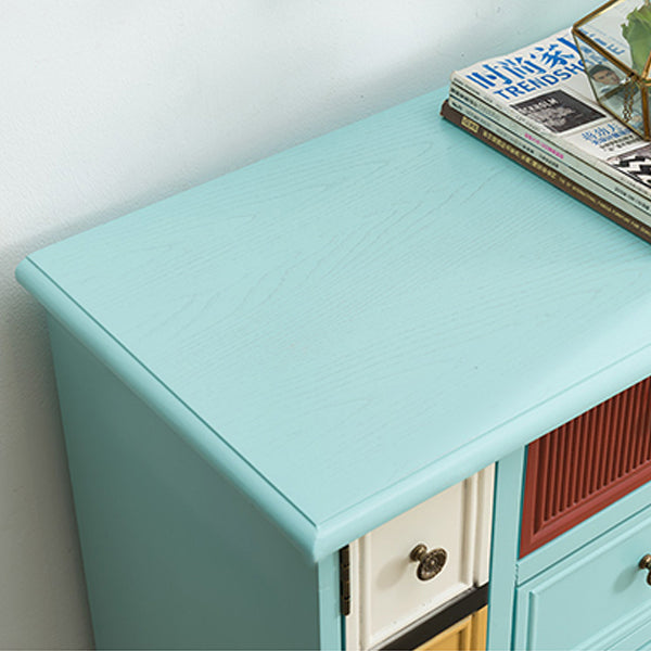 Industrial Painted Accent Cabinet with Drawers Solid Wood Chest Clearhalo 'Cabinets & Chests' 'cabinets_chests' 'furn' 'furn_cabinets_chests' 'Furniture' 'Living Room Furniture' 6591353