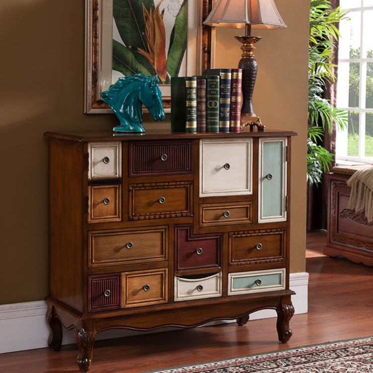 Industrial Painted Accent Cabinet with Drawers Solid Wood Chest Dark Khaki Clearhalo 'Cabinets & Chests' 'cabinets_chests' 'furn' 'furn_cabinets_chests' 'Furniture' 'Living Room Furniture' 6591354