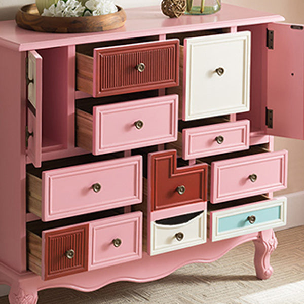 Industrial Painted Accent Cabinet with Drawers Solid Wood Chest Clearhalo 'Cabinets & Chests' 'cabinets_chests' 'furn' 'furn_cabinets_chests' 'Furniture' 'Living Room Furniture' 6591355