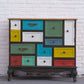 Industrial Painted Accent Cabinet with Drawers Solid Wood Chest Bright Blue Clearhalo 'Cabinets & Chests' 'cabinets_chests' 'furn' 'furn_cabinets_chests' 'Furniture' 'Living Room Furniture' 6591363