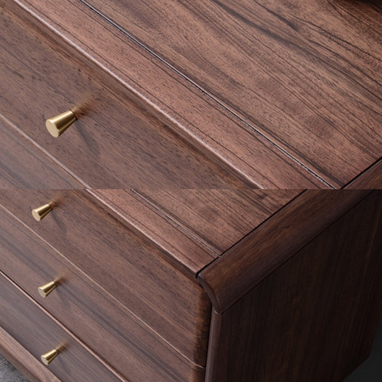 Mid-Century Modern Brown Accent Chest with 5 Drawers and Straight Legs Clearhalo 'Cabinets & Chests' 'cabinets_chests' 'furn' 'furn_cabinets_chests' 'Furniture' 'Living Room Furniture' 6591378