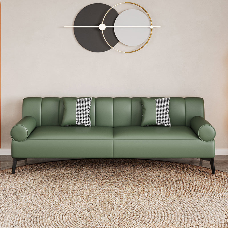 Canapé de bras rond comme un canapé standard en faux cuir résistant à la coloration pour le salon