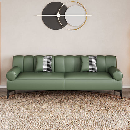 Canapé de bras rond comme un canapé standard en faux cuir résistant à la coloration pour le salon