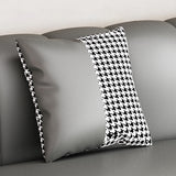 Round Arm Sofa Stain Resistant Faux Leather Standard Sofa for Living Room