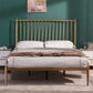 Modern Slat Bed Spindle Metal Open-Frame Bed with Legs in Gold